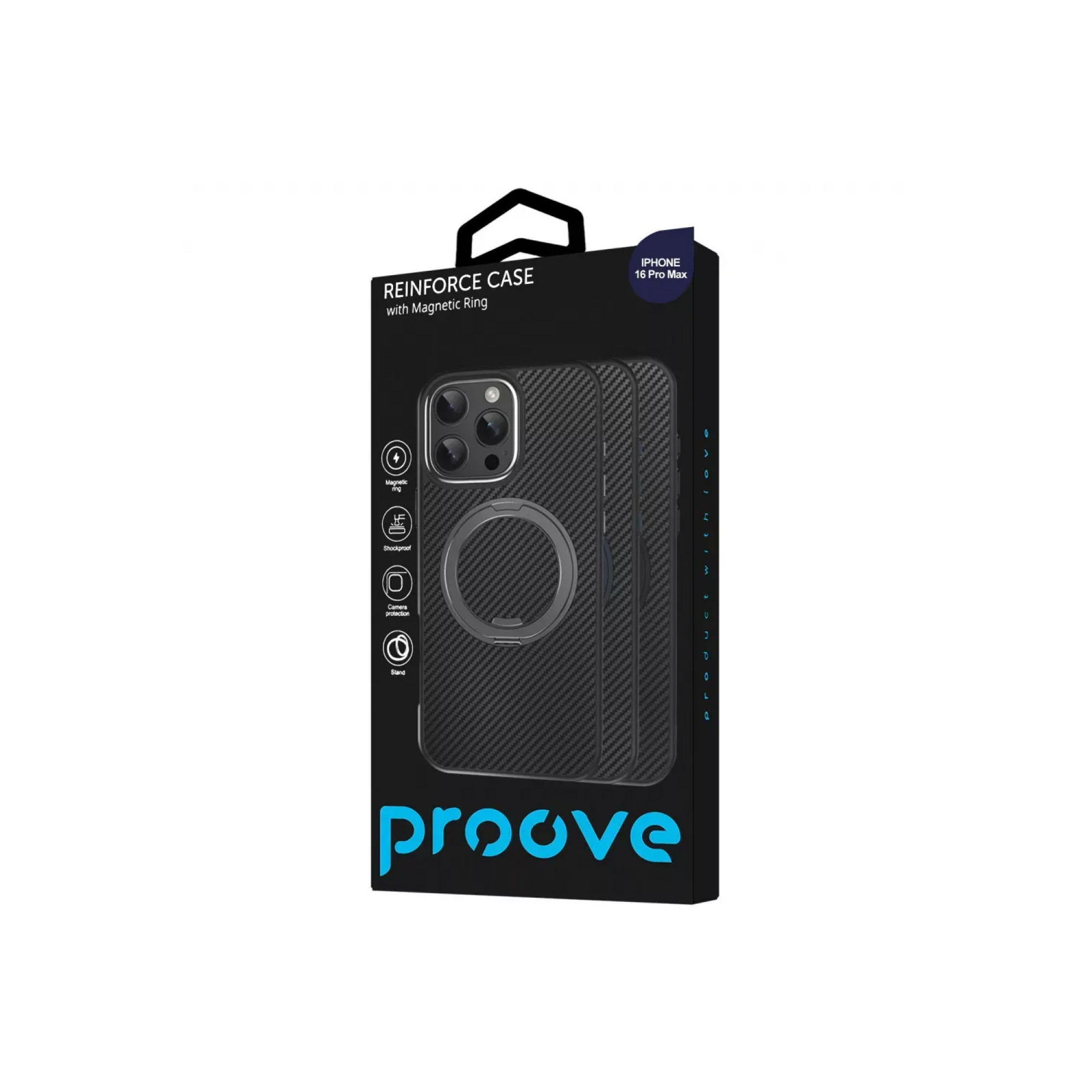 Чехол Proove Reinforce Case with Magnetic Ring iPhone 14 Pro Grey